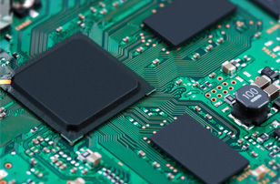 Electronic Circuit Board Close Up